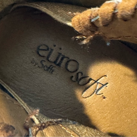 Eurosoft by Sofft Ora Cognac Heeled Booties with Whipstich Detail Size 7 - Picture 6 of 8
